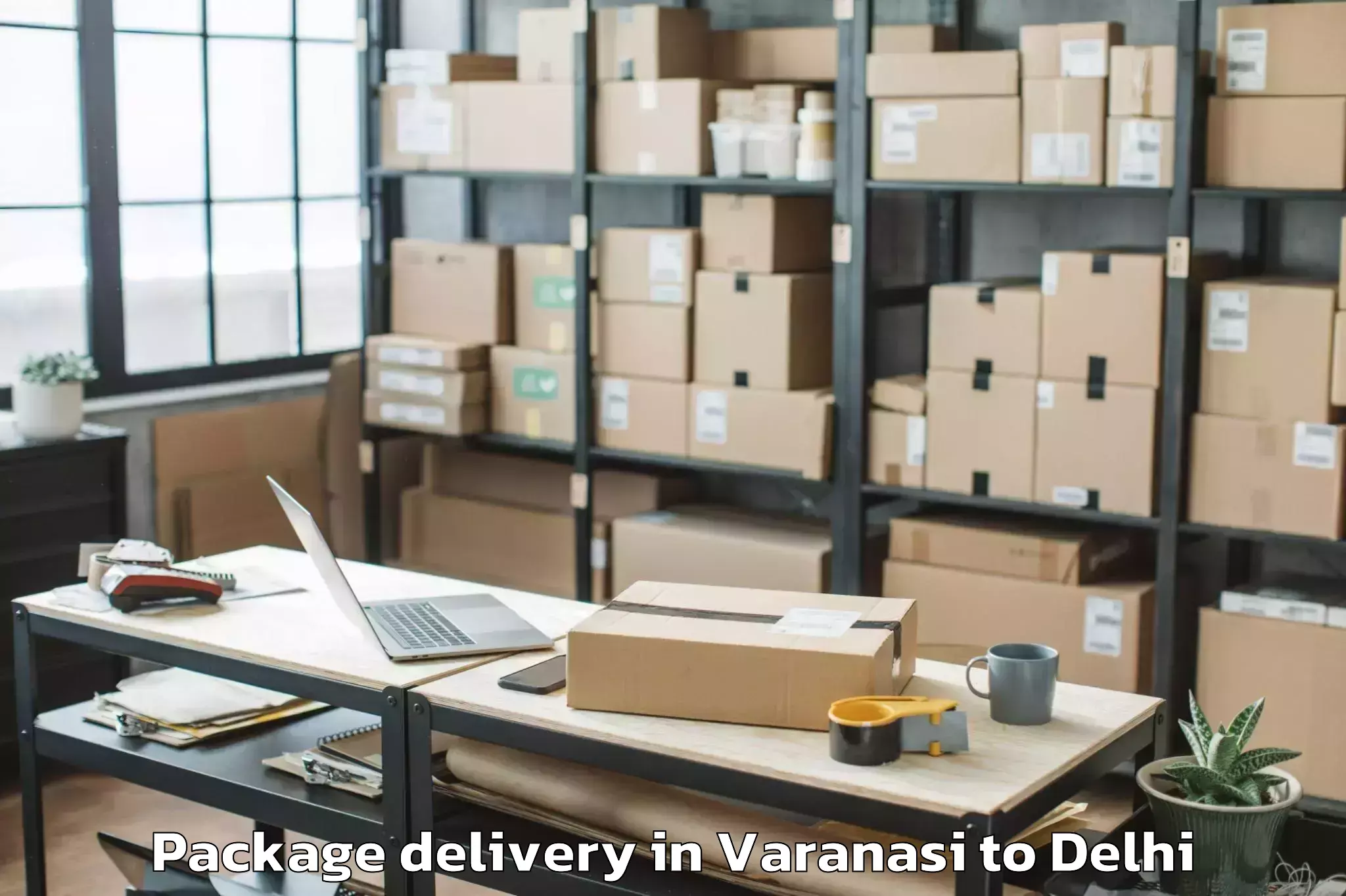 Top Varanasi to Dlf Emporio Mall Package Delivery Available